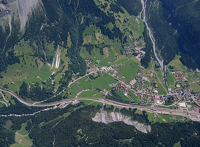 Luftaufnahme von Kandersteg